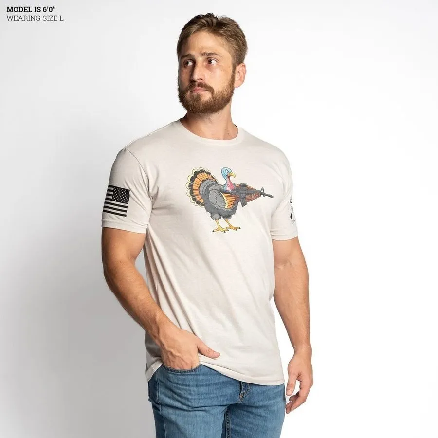 Triggered Turkey T-Shirt - Sand sold by Grunt Style product image thumbnail 4
