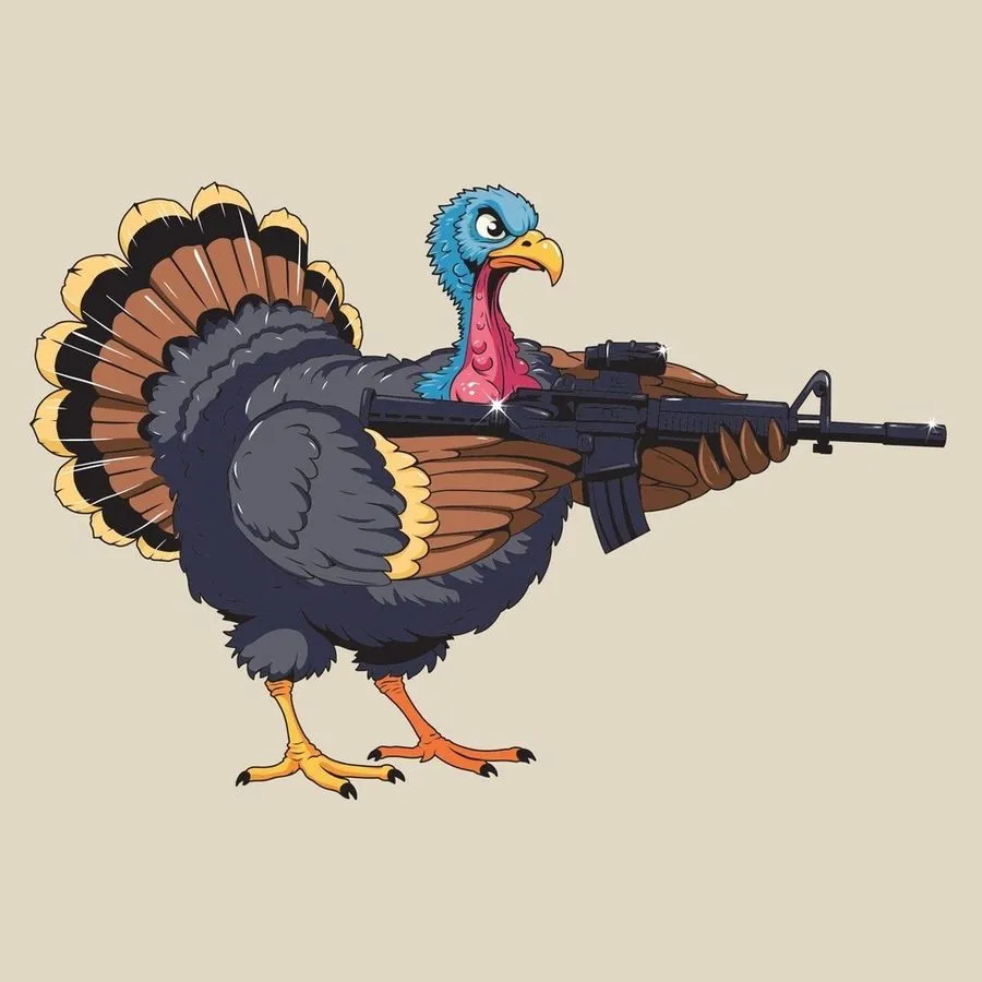 Triggered Turkey T-Shirt - Sand sold by Grunt Style product image thumbnail 2