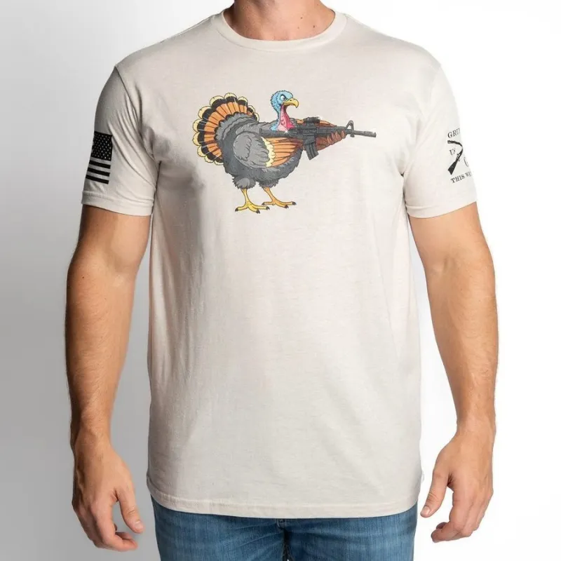 Triggered Turkey T-Shirt - Sand made by Grunt Style
