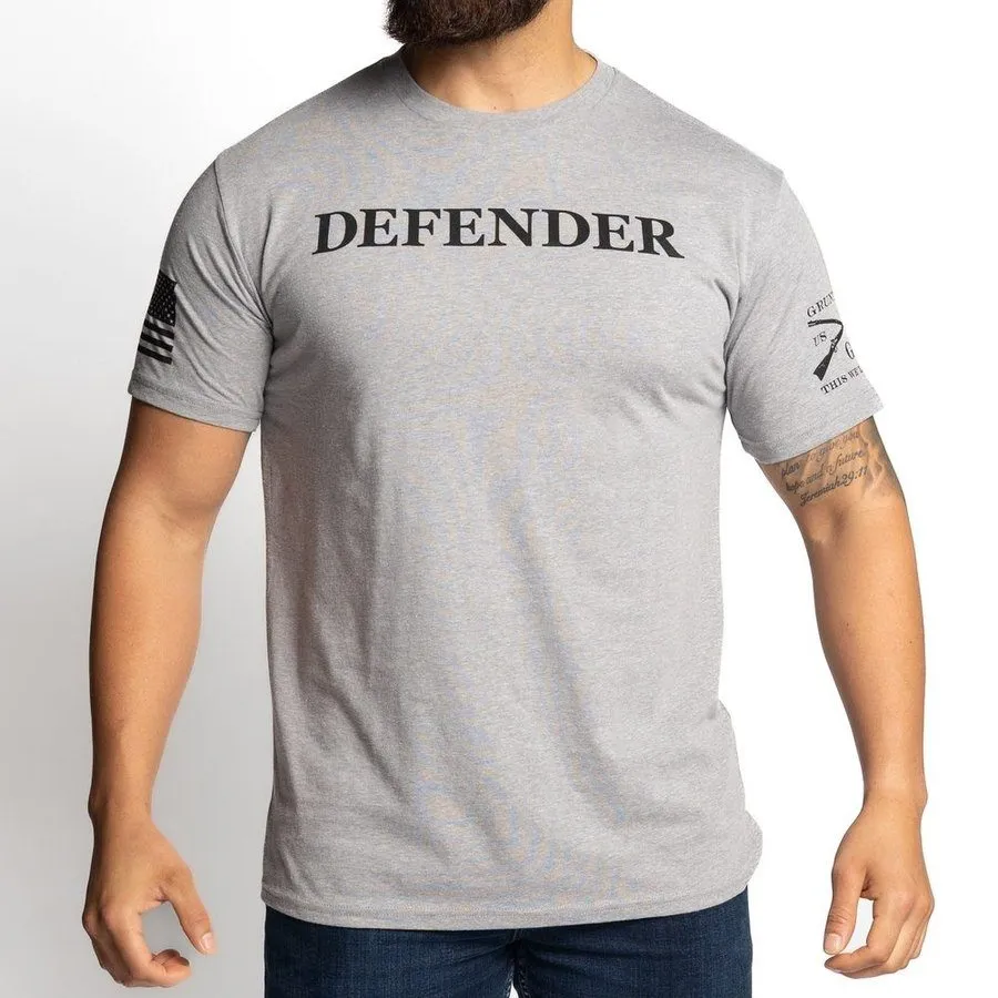 Defender Defined T-Shirt - Dark Heather Gray sold by Grunt Style product image thumbnail 3
