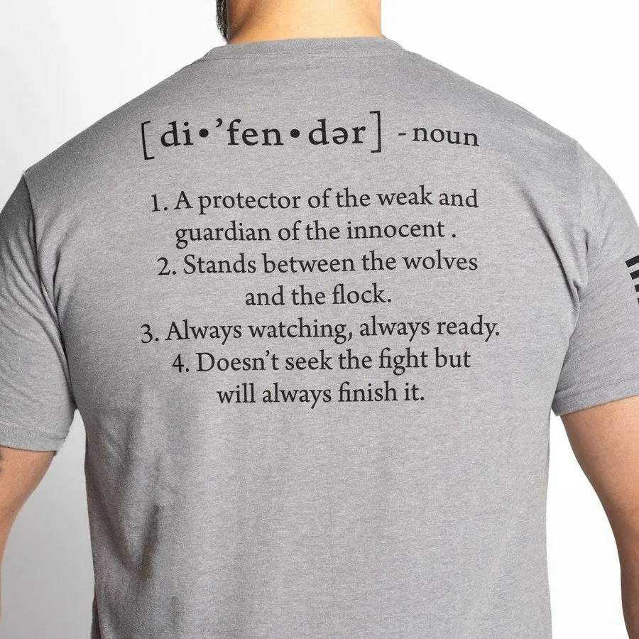 Defender Defined T-Shirt - Dark Heather Gray sold by Grunt Style product image thumbnail 5