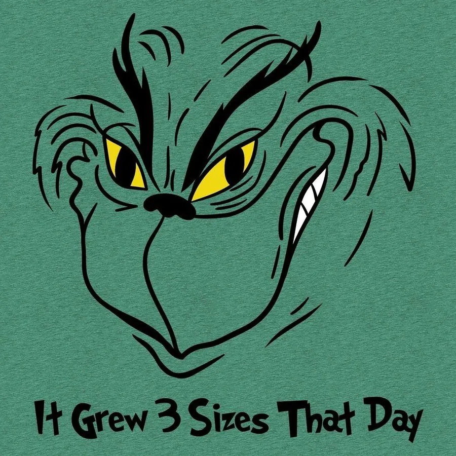 Grinch Grows Long Sleeve - Heather Forest Green sold by Grunt Style product image thumbnail 2