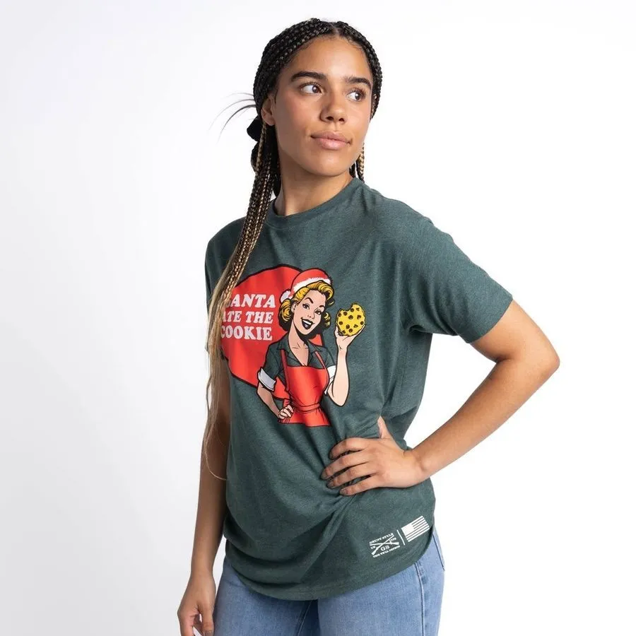 Women's Cookie Boyfriend Fit T-Shirt - Heather Forest Green sold by Grunt Style product image thumbnail 4