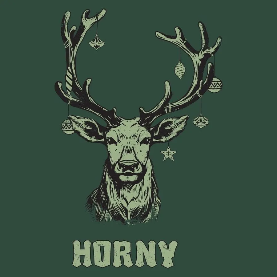 Horny T-Shirt - Heather Forest Green sold by Grunt Style product image thumbnail 2