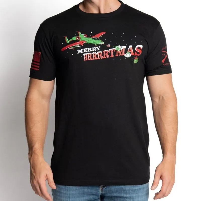 Merry Brrrrtmas T-Shirt - Black made by Grunt Style