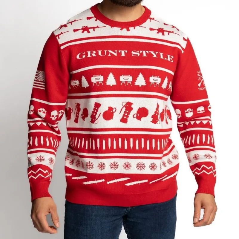Merry And Armed Christmas Sweater sold by Grunt Style