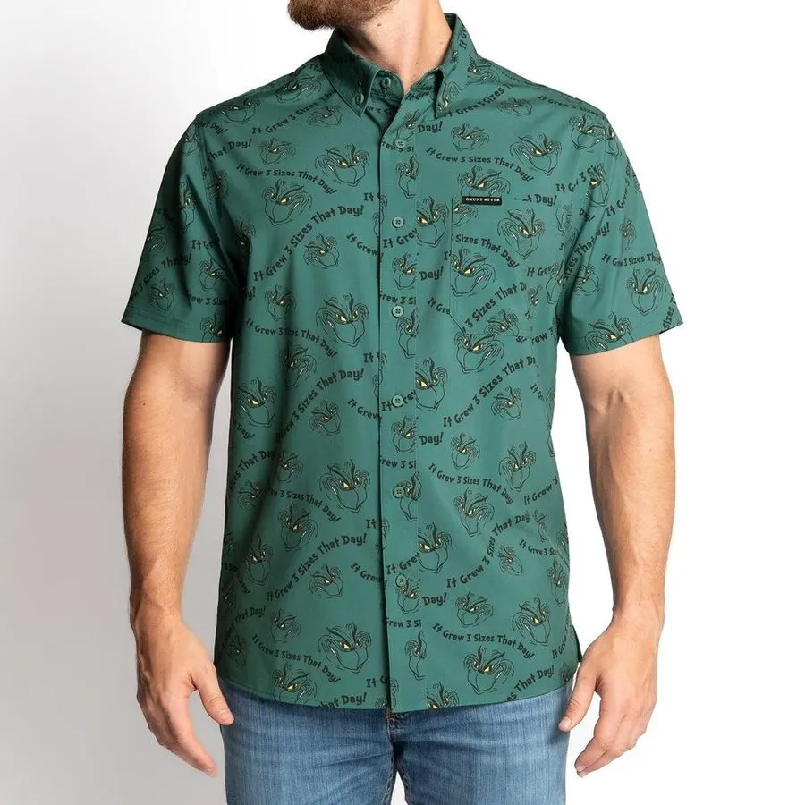 Grinch Grows Button Down sold by Grunt Style