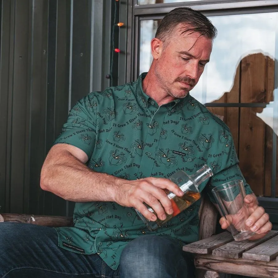 Grinch Grows Button Down sold by Grunt Style product image thumbnail 2