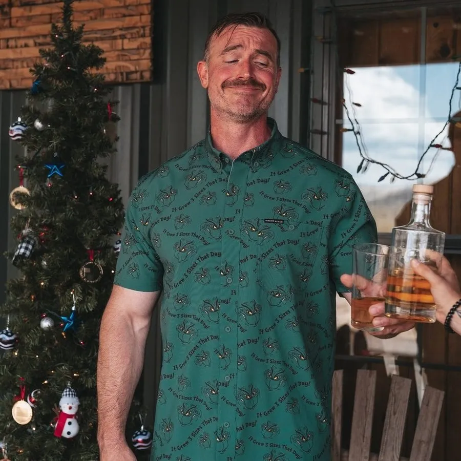 Grinch Grows Button Down sold by Grunt Style product image thumbnail 3