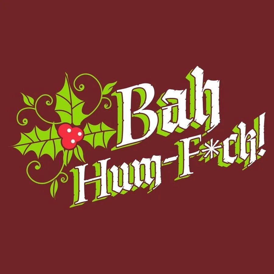 Bah Hum-F*ck T-Shirt - Red Plum sold by Grunt Style product image thumbnail 2