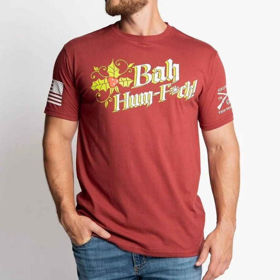 Bah Hum-F*ck T-Shirt - Red Plum sold by Grunt Style product image thumbnail 3