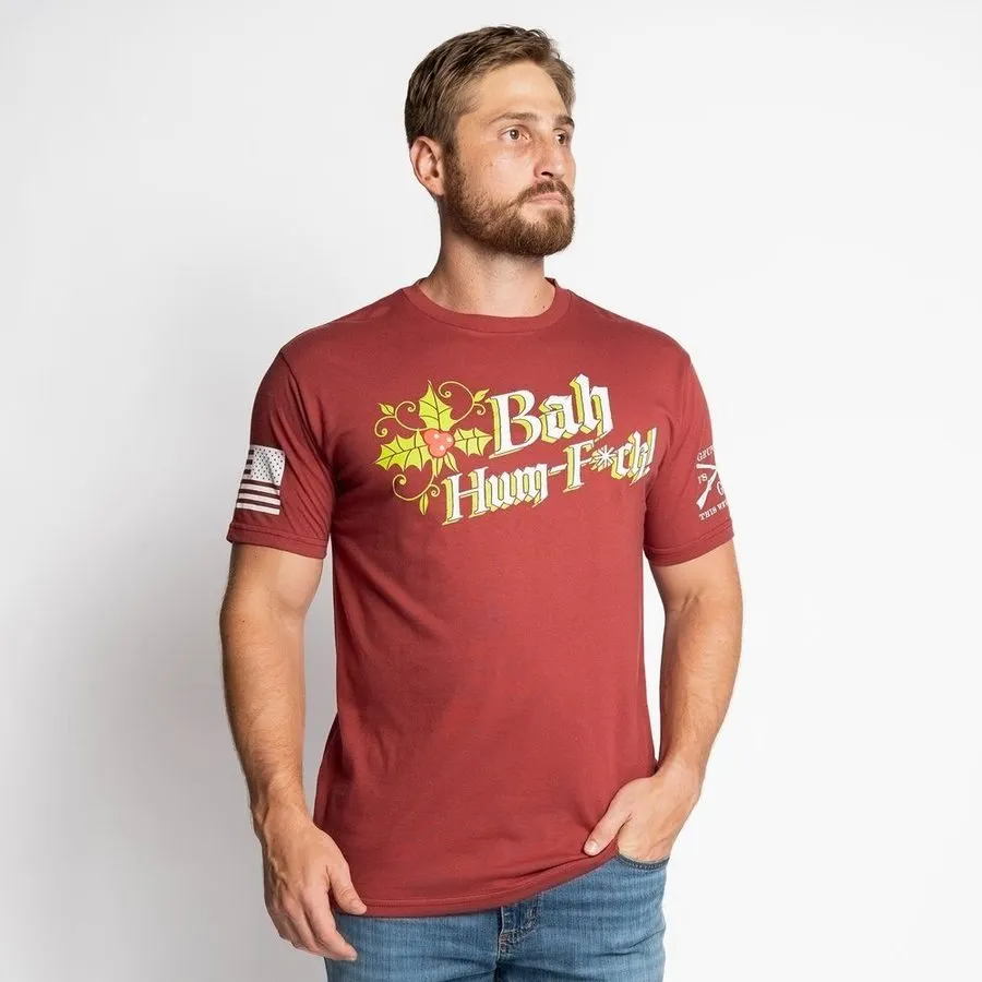 Bah Hum-F*ck T-Shirt - Red Plum sold by Grunt Style product image thumbnail 5