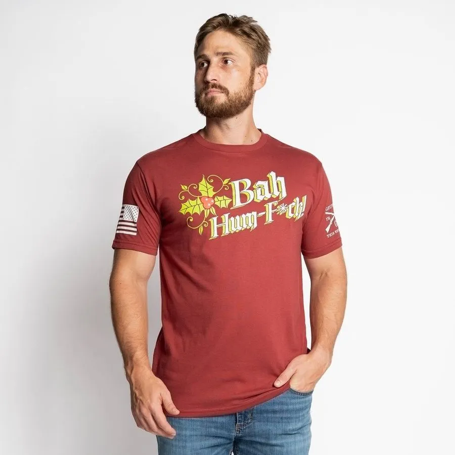 Bah Hum-F*ck T-Shirt - Red Plum sold by Grunt Style product image thumbnail 4