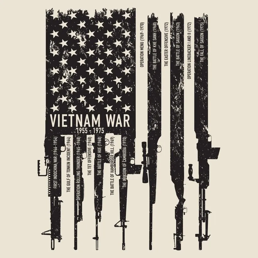 Vietnam War Rifle Flag - Sand sold by Grunt Style product image thumbnail 2