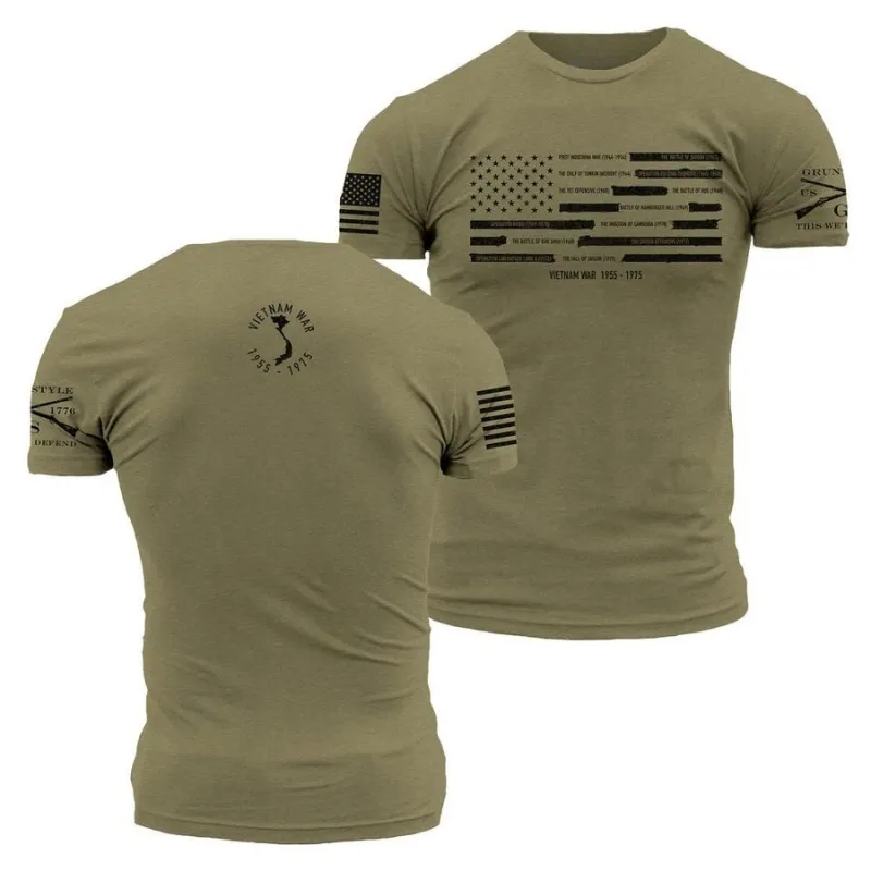 Vietnam War Redacted Flag - Military Green sold by Grunt Style
