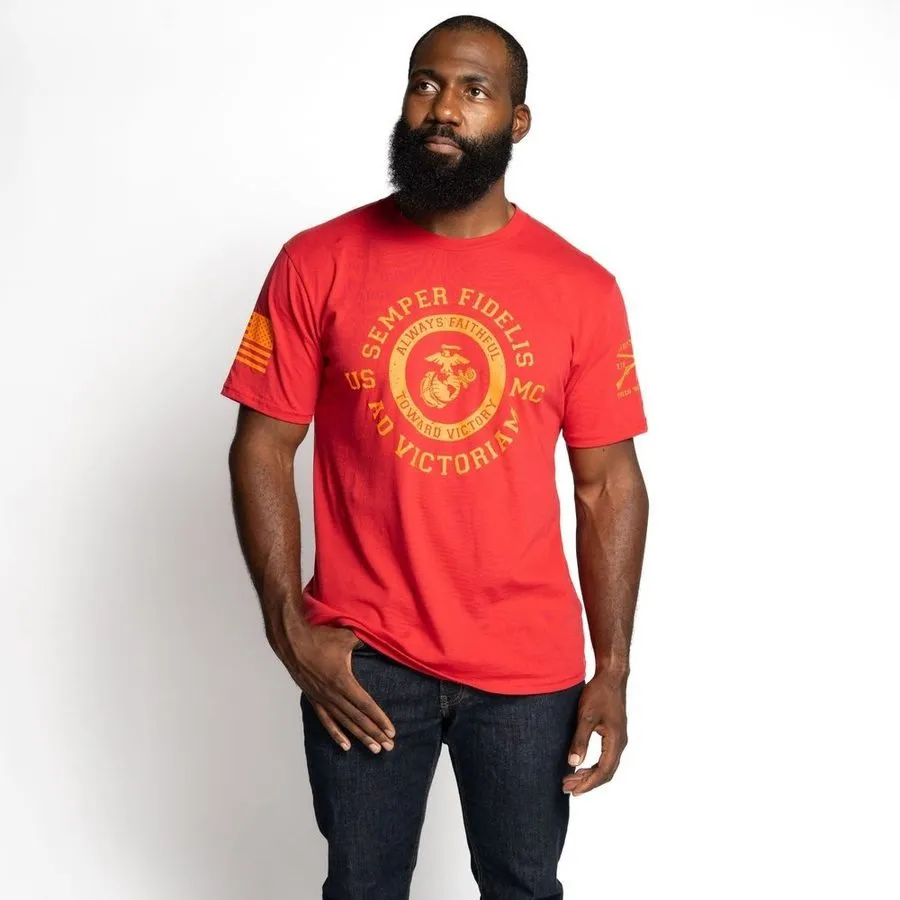 USMC - Toward Victory T-Shirt - Red sold by Grunt Style product image thumbnail 3