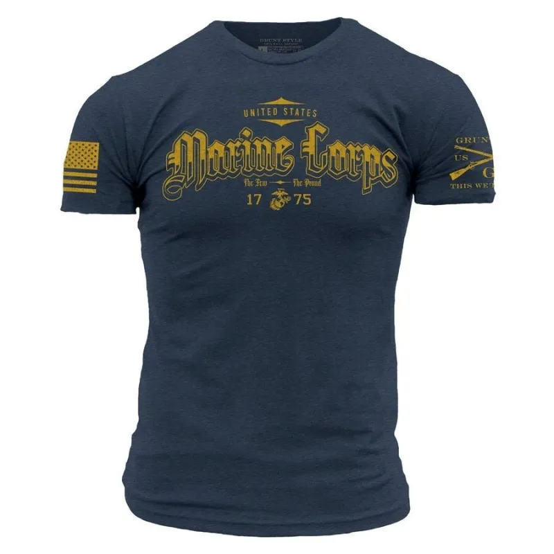 USMC - The Few. The Proud T-Shirt - Navy sold by Grunt Style