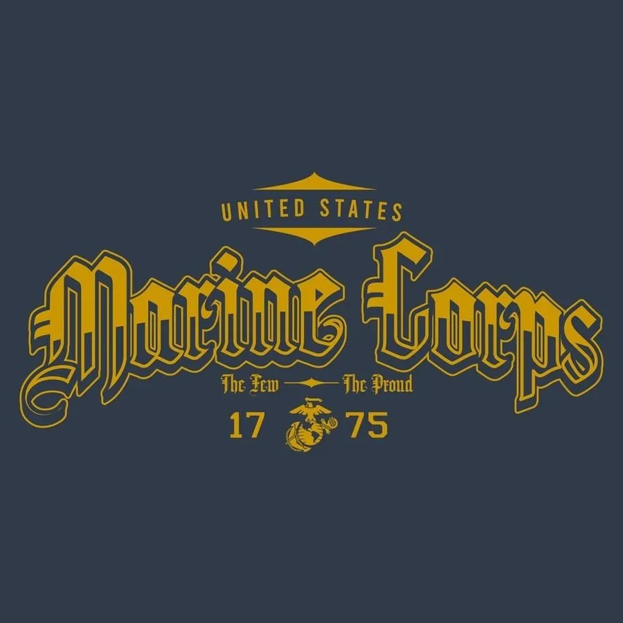 USMC - The Few. The Proud T-Shirt - Navy sold by Grunt Style product image thumbnail 2