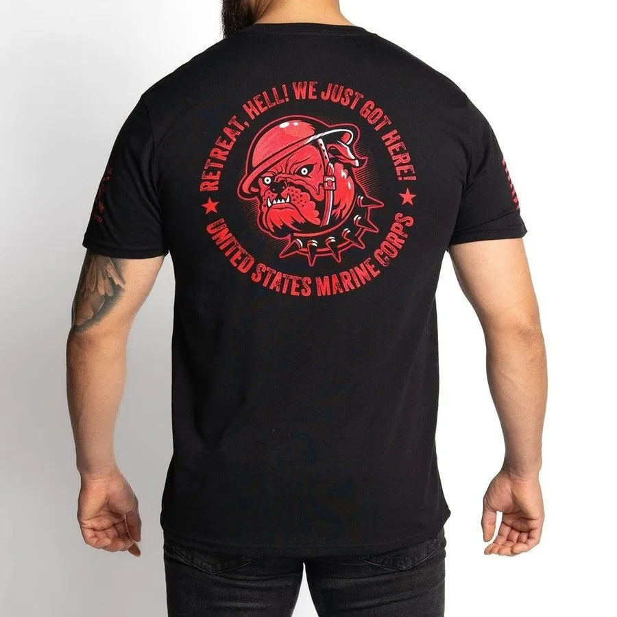 USMC - Retreat, Hell T-Shirt - Black sold by Grunt Style