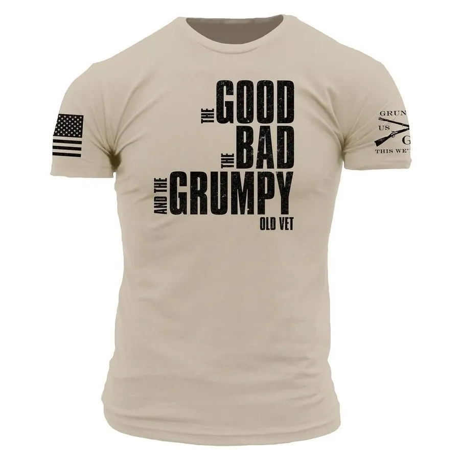 The Good. The Bad. The Grumpy. T-Shirt - Sand sold by Grunt Style