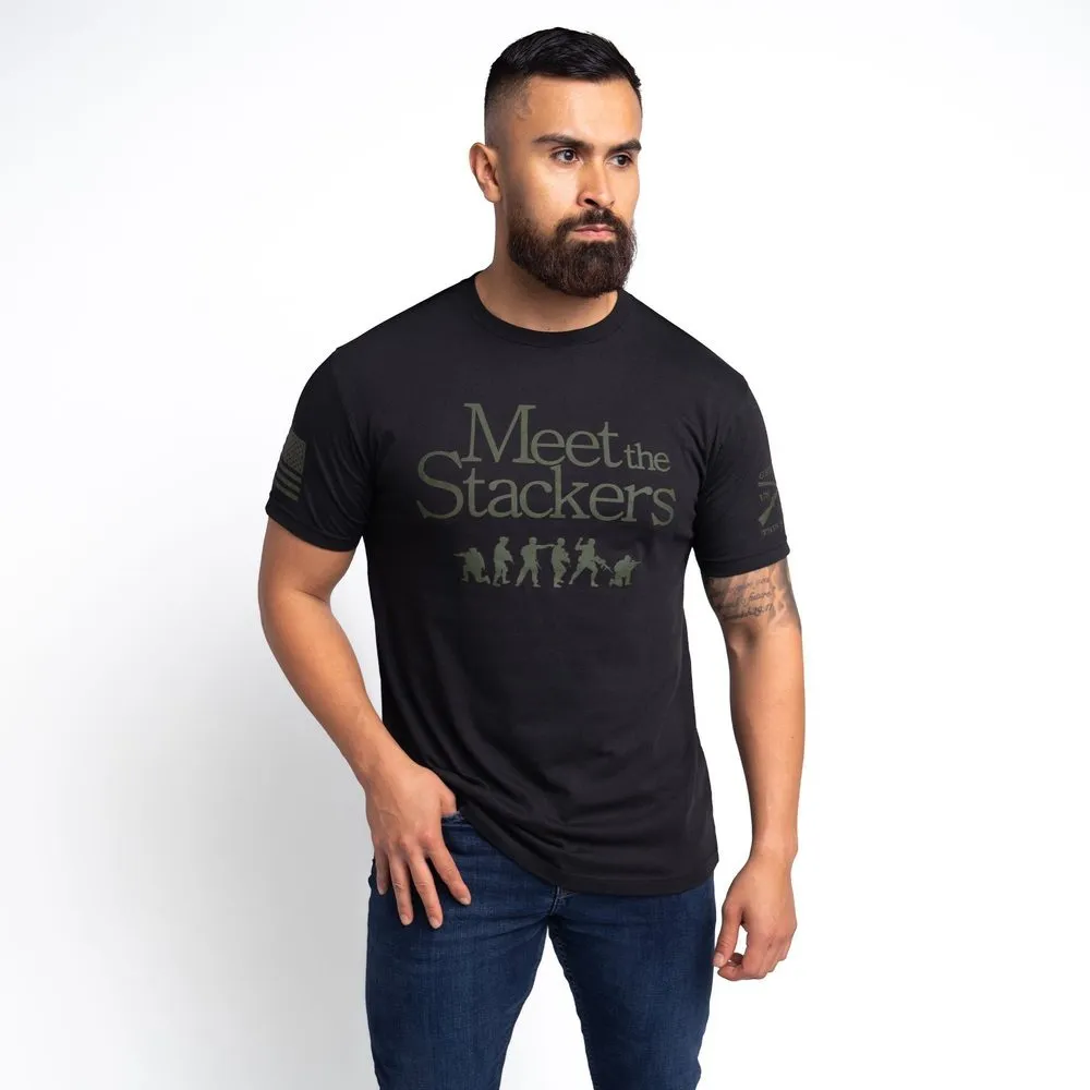 Meet The Stackers T-Shirt - Black sold by Grunt Style product image thumbnail 5