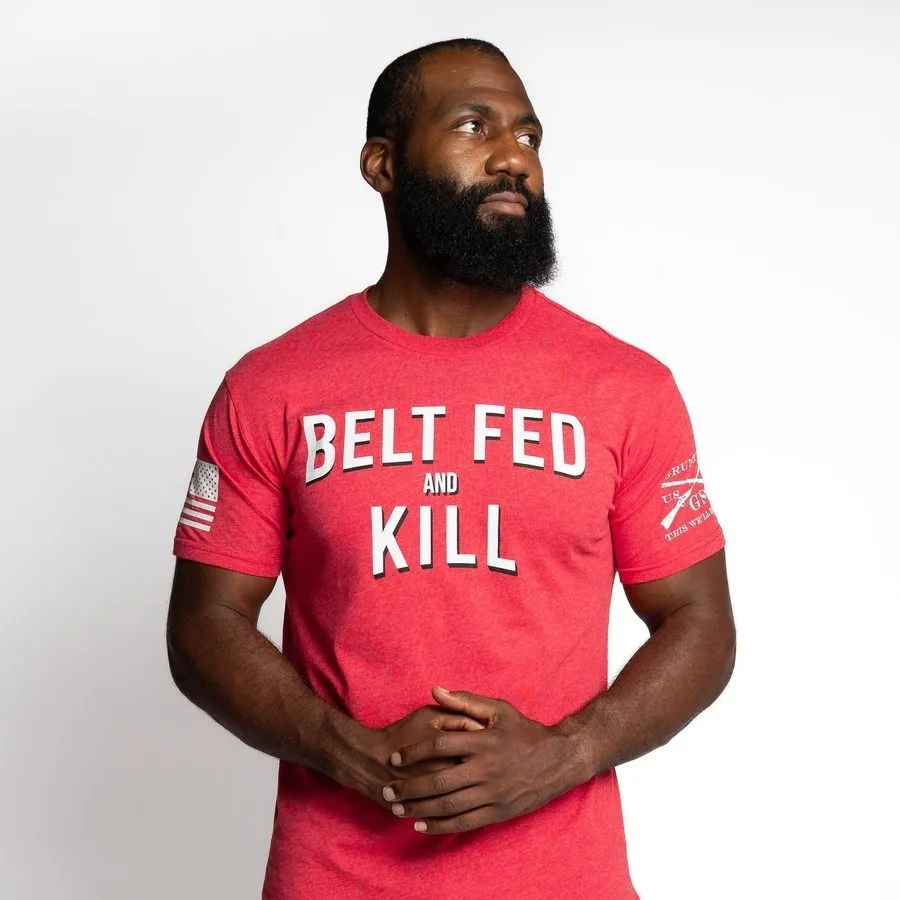 Belt Fed and Kill T-Shirt - Red sold by Grunt Style product image thumbnail 3