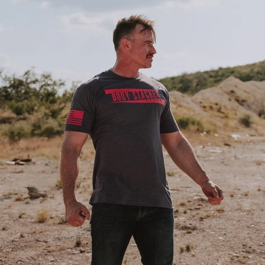 Body Stacker T-Shirt - Charcoal sold by Grunt Style product image thumbnail 3