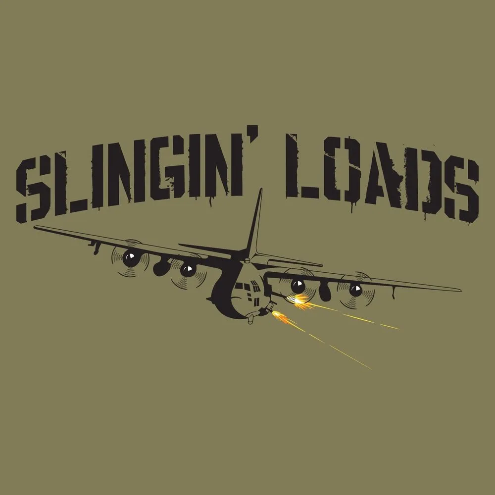 Slingin' Loads T-Shirt - Military Green sold by Grunt Style product image thumbnail 2