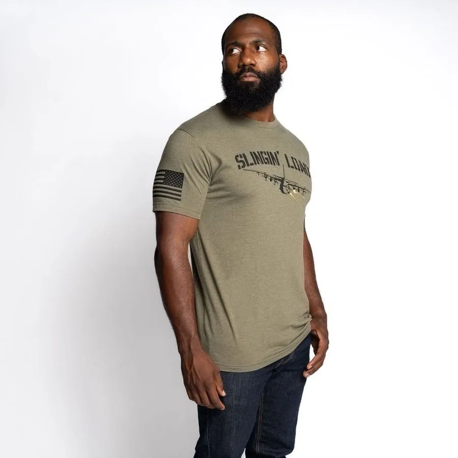 Slingin' Loads T-Shirt - Military Green sold by Grunt Style product image thumbnail 4