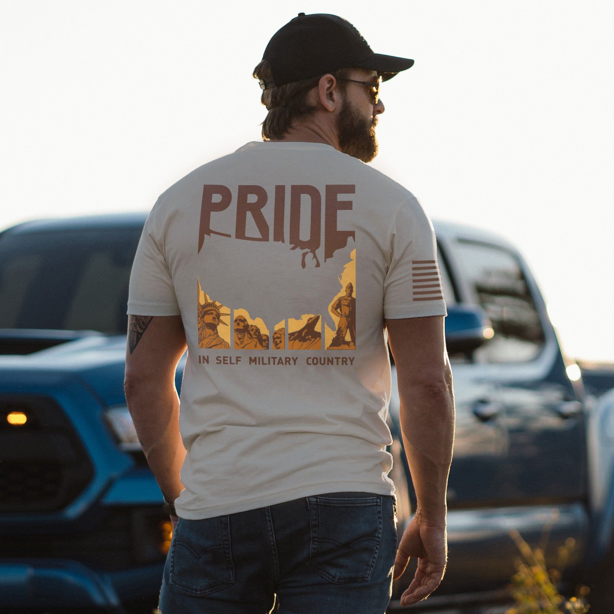 Men's Land of Liberty T-Shirt - Sand sold by Grunt Style product image thumbnail 2