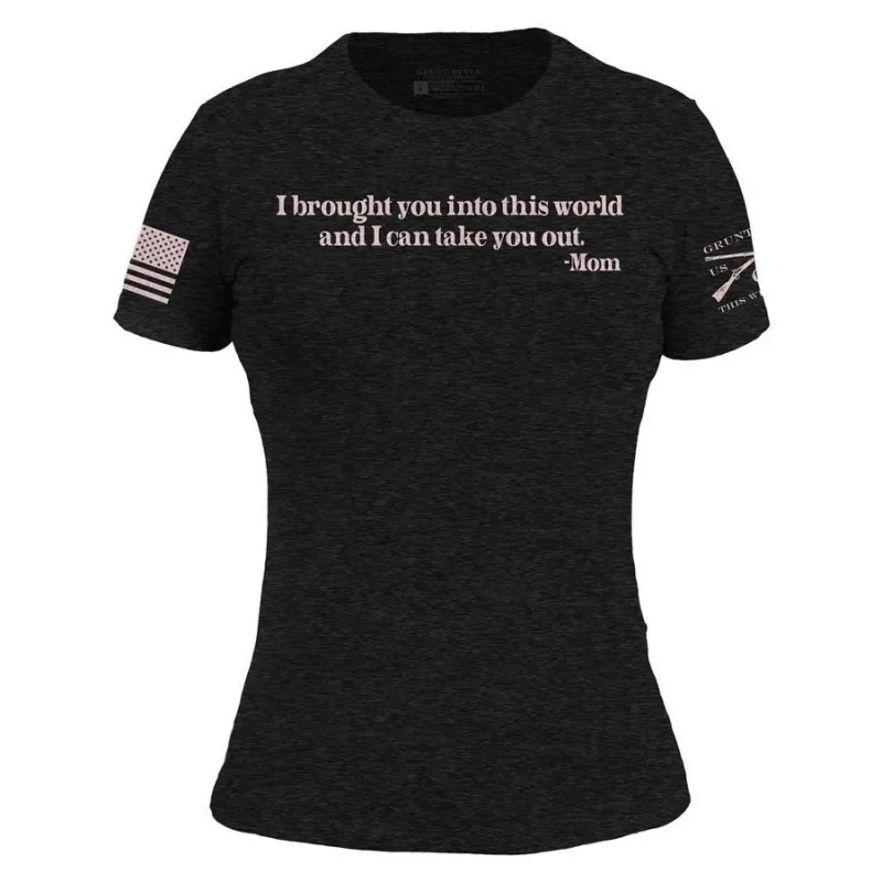 Women's Take You Out Slim Fit T-Shirt - Vintage Black sold by Grunt Style