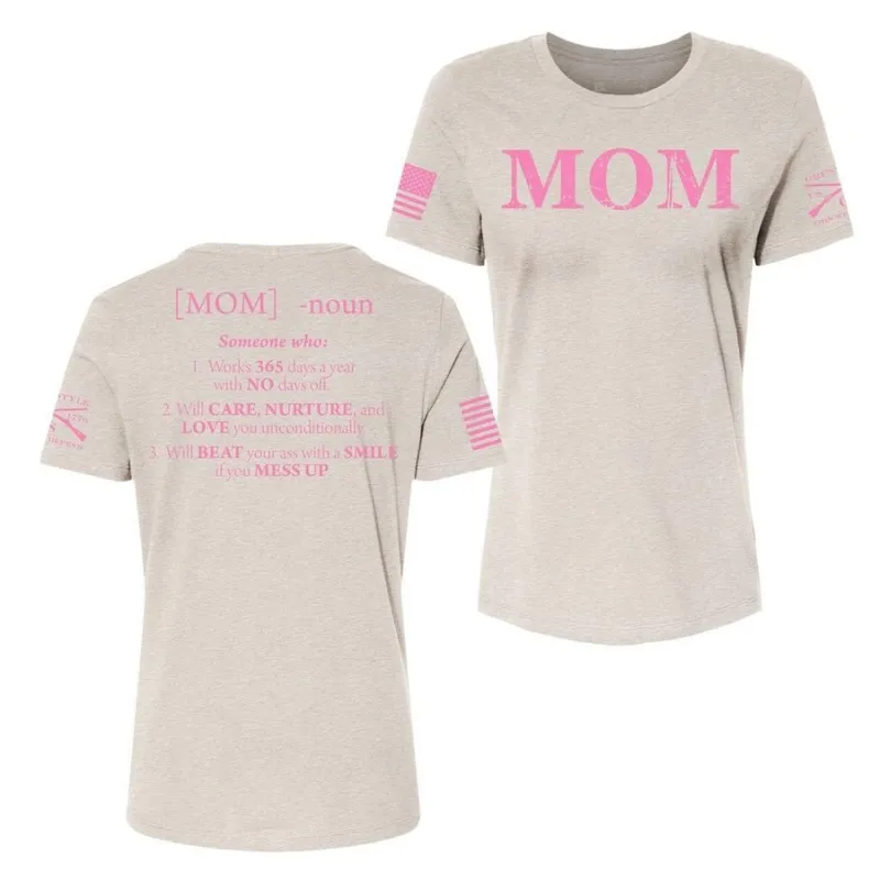 Women's Mom Defined Relaxed Fit T-Shirt - Oatmeal Triblend sold by Grunt Style