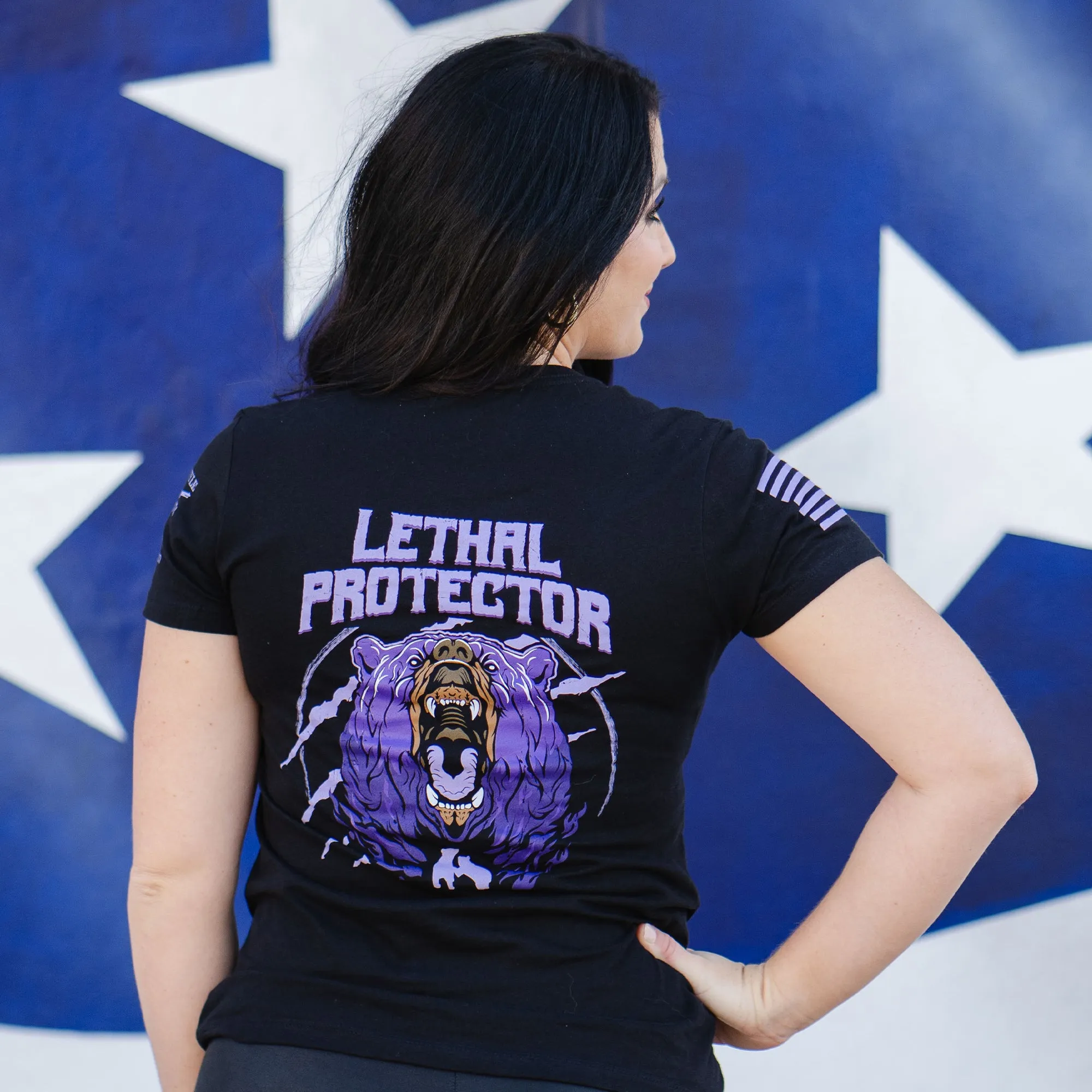 Women's Lethal Protector Slim Fit T-Shirt- Black sold by Grunt Style