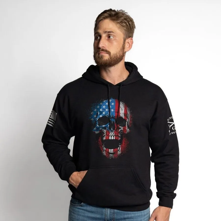 American Reaper Skull Hoodie - Black sold by Grunt Style product image thumbnail 4
