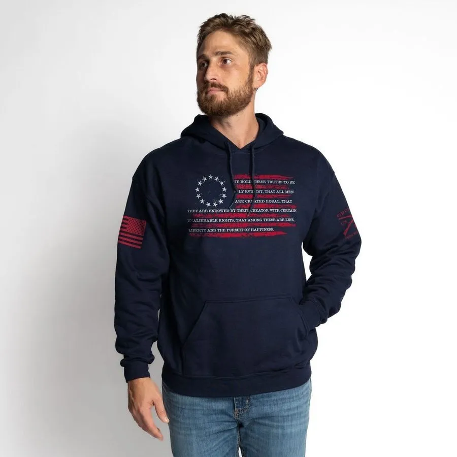 Declaration Hoodie - Navy sold by Grunt Style product image thumbnail 3