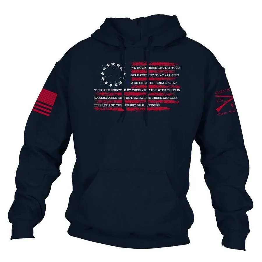 Declaration Hoodie - Navy sold by Grunt Style product image thumbnail 4