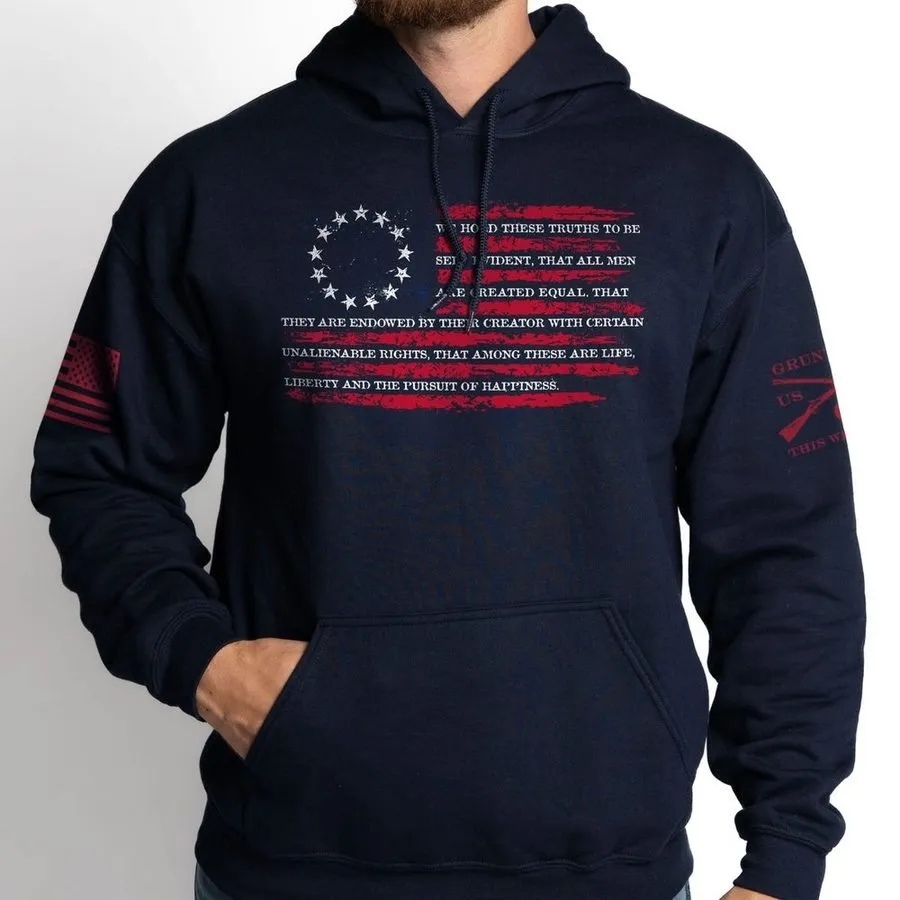 Declaration Hoodie - Navy sold by Grunt Style