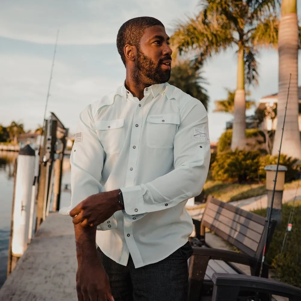 Long Sleeve Fishing Shirt - Seafoam sold by Grunt Style