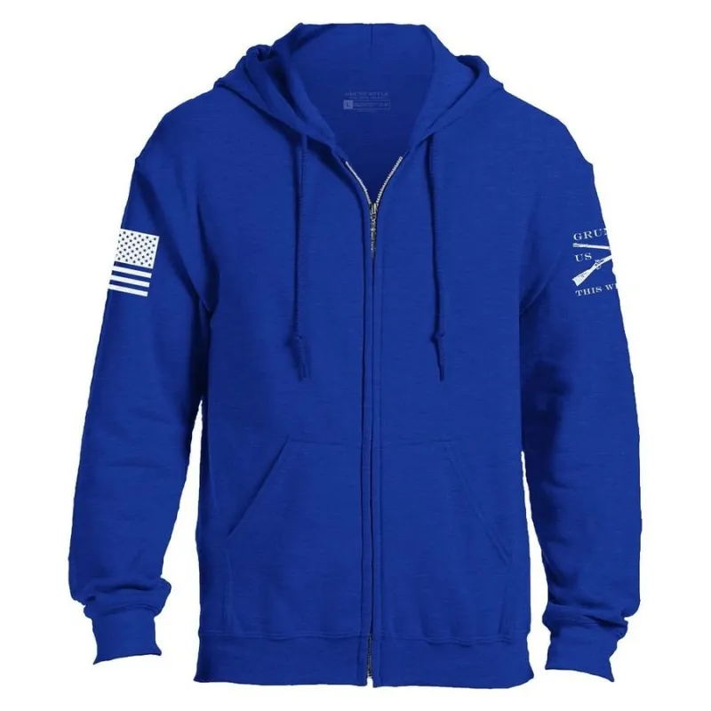 Basic Full-Zip Hoodie - Royal sold by Grunt Style