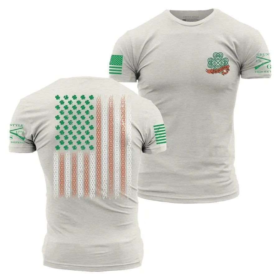 This We'll Defend Irish Colors T-Shirt - Sand sold by Grunt Style