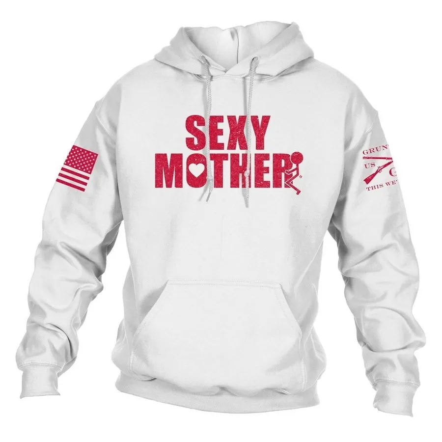 Sexy Mother Hoodie - White sold by Grunt Style product image thumbnail 5