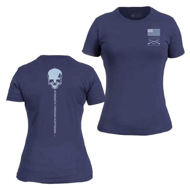 Women's Strength Through Suffering Slim Fit T-Shirt - Future Dusk sold by Grunt Style