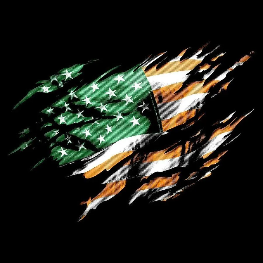 Women's Still Standing Irish Colors V-Neck - Black sold by Grunt Style product image thumbnail 2