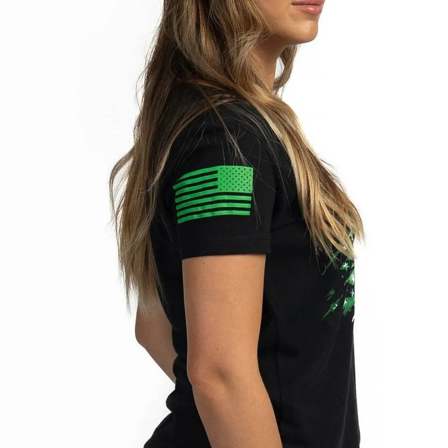 Women's Still Standing Irish Colors V-Neck - Black sold by Grunt Style product image thumbnail 5