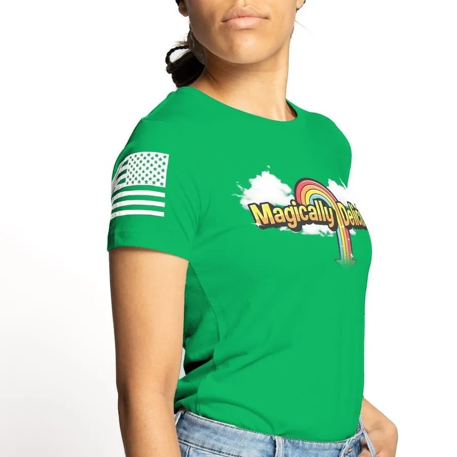 Women's Magically Delicious Slim Fit T-Shirt - Kelly Green sold by Grunt Style product image thumbnail 4