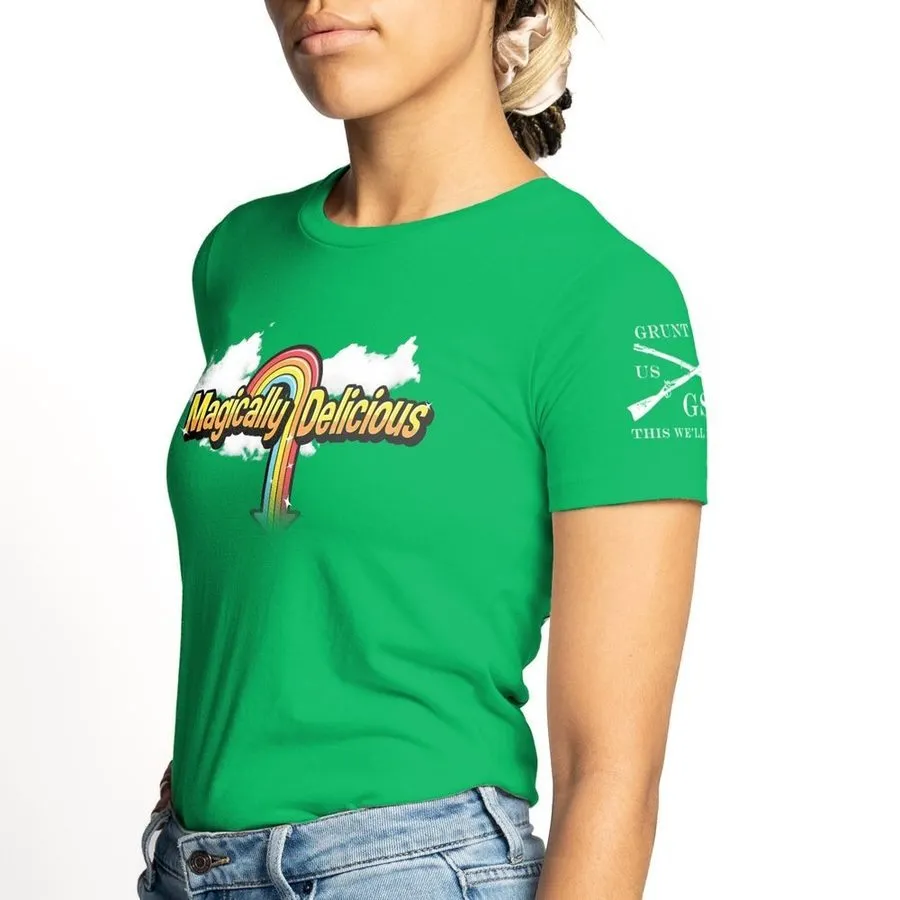 Women's Magically Delicious Slim Fit T-Shirt - Kelly Green sold by Grunt Style product image thumbnail 5