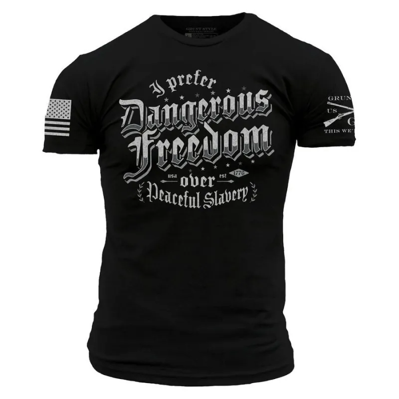 Dangerous Freedom T-Shirt - Black sold by Grunt Style