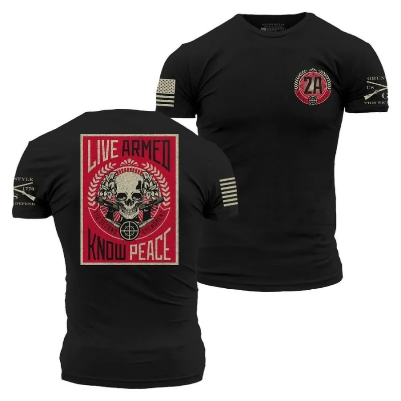 Live Armed T-Shirt - Black made by Grunt Style