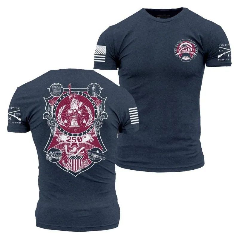 250th Commemorative T-Shirt - Midnight Navy sold by Grunt Style