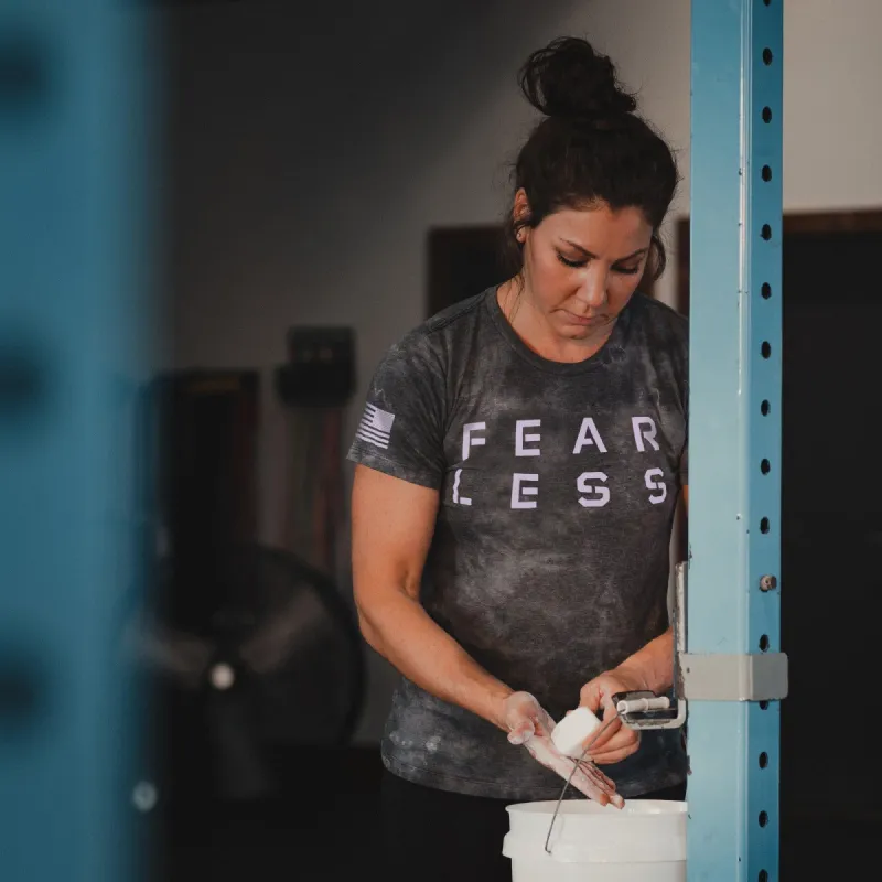 Women's Fear Less Slim Fit T-Shirt - Black Wash sold by Grunt Style